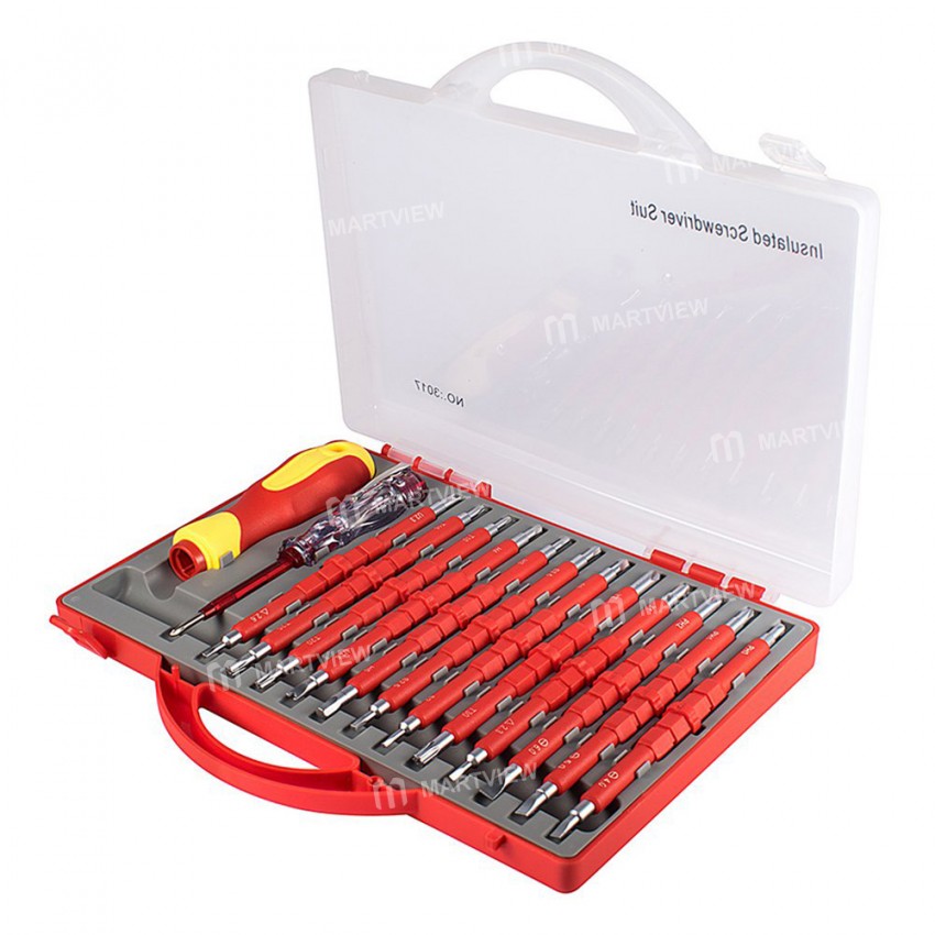 3017 26-in-1 Precision Removable Magnetic Insulated Screwdriver Set for Household Repair