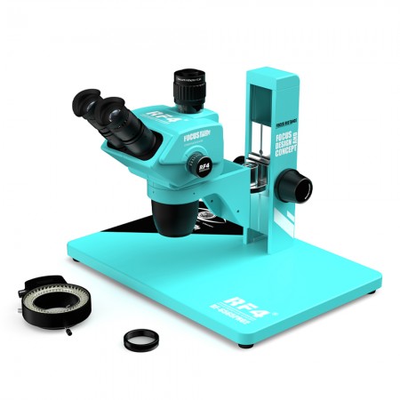 RF4 RF6565Pro2 6.5-65X Synchronous Zoom Trinocular Stereo Microscope with Focus Lifting Bracket