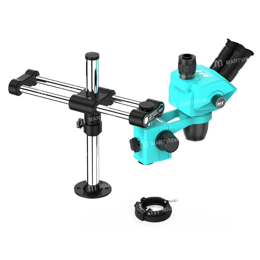 rf4 rf-fo22d-65-65x-zoom-trinocular-stereo-microscope-with-fo22-double-arm-microscope-bracket-5