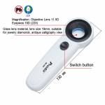 Pro'sKit MA-020 Hand Hold 22X High-Expansion Magnifying Glass with LED Light