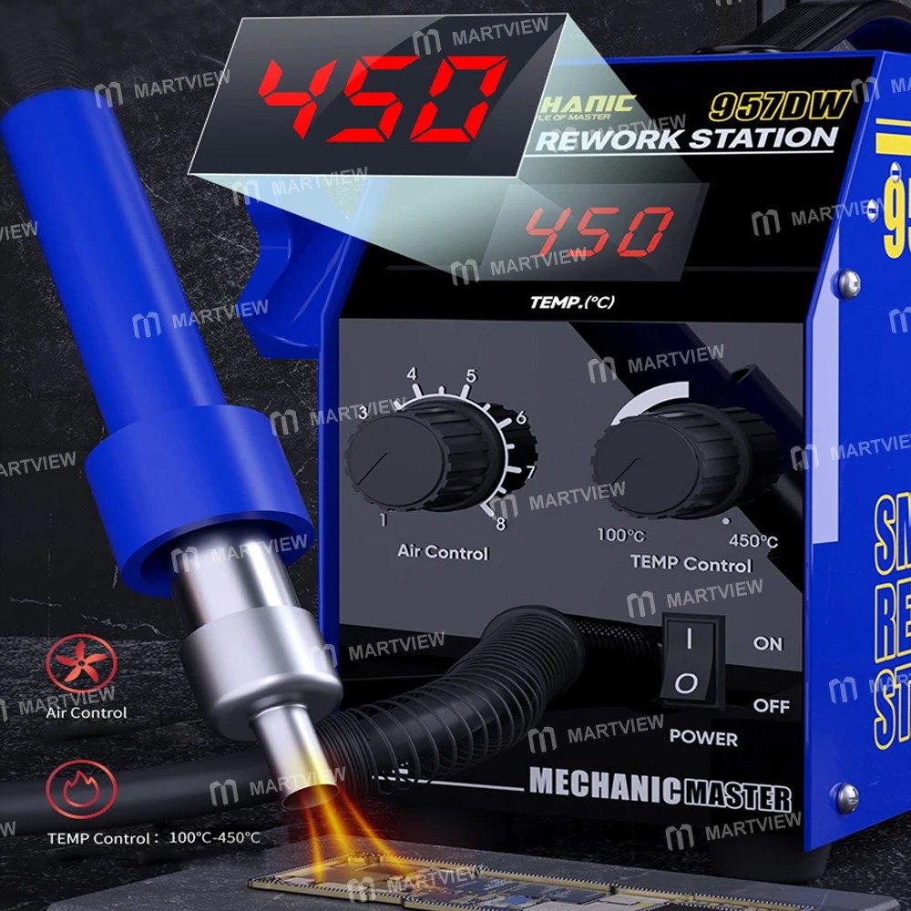 mechanic 957dw-two-vortexes-hot-air-gun-smd-desoldering-rework-station-for-mobile-phone-repair-3