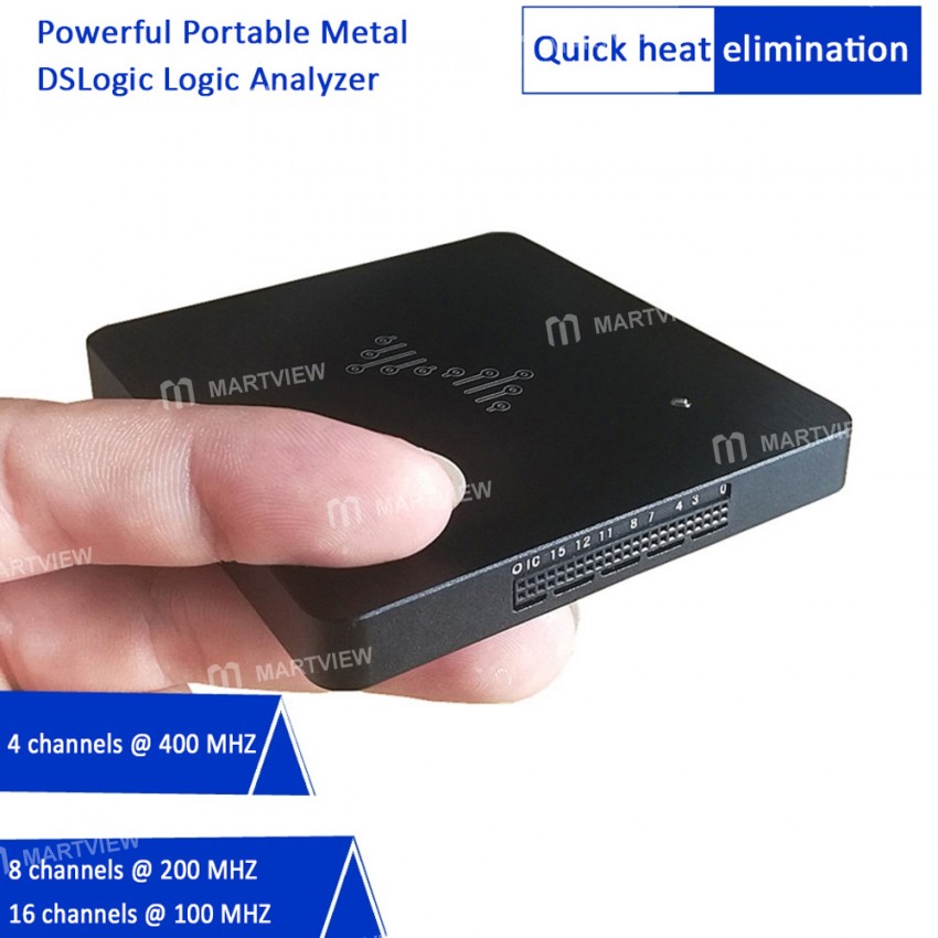 Portable Powerful Metal DS Logic Logic Analyzer 16 Channels Sampling USB-based Debugging Logic Analy