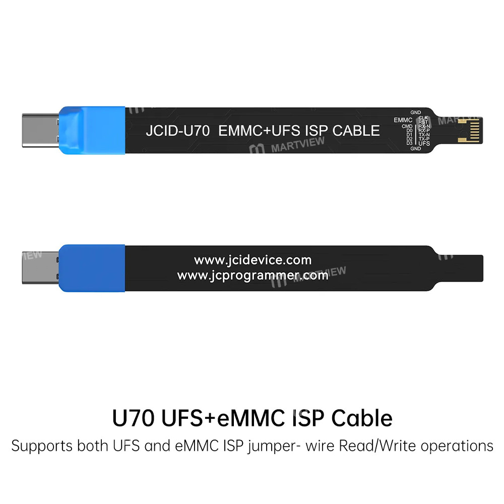 jcid u70-ufs-emmc-isp-cable-for-nand-read-write-repair-workflow-2