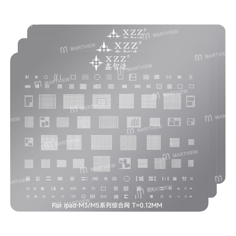 xzz 012mm-cpu-universal-series-bga-reballing-stencil-for-apple-ipad-m1-m2-m3-m4-m5-cpu-1
