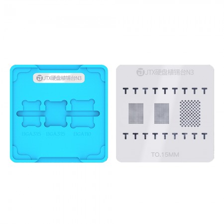 JTX N3 BGA Planting Tin Reballing Stencil Platform Set with BGA110 / BGA315 Stencil