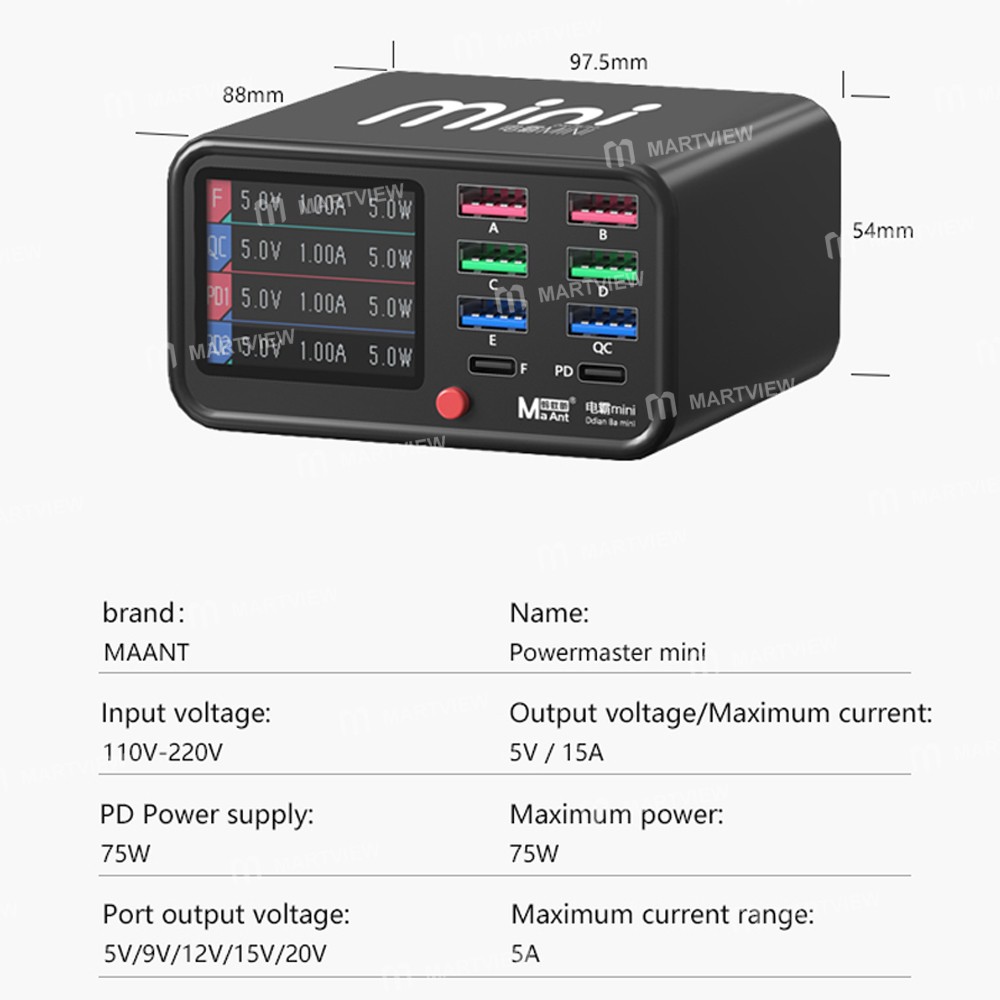 maant dianba-mini-75w-multi-function-8-port-pd-charger-support-pd-fast-charging-12