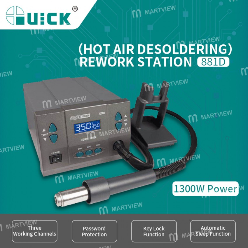 Quick 881D LED Display Hot Air Rework Station Lead-free Soldering Station