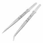 multi purpose-non-slip-stainless-steel-tweezers-with-clip-fastener-1