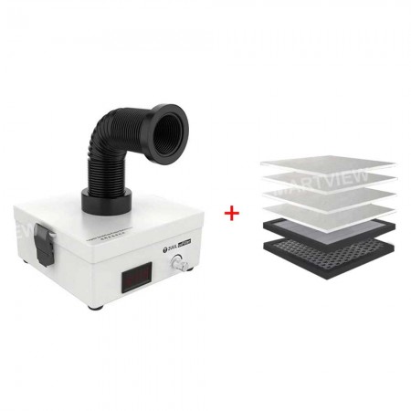 2UUL 3 Layer Filter Fume Extractor Desktop Soldering Smoke Purifier with 6pcs Replacement Filter