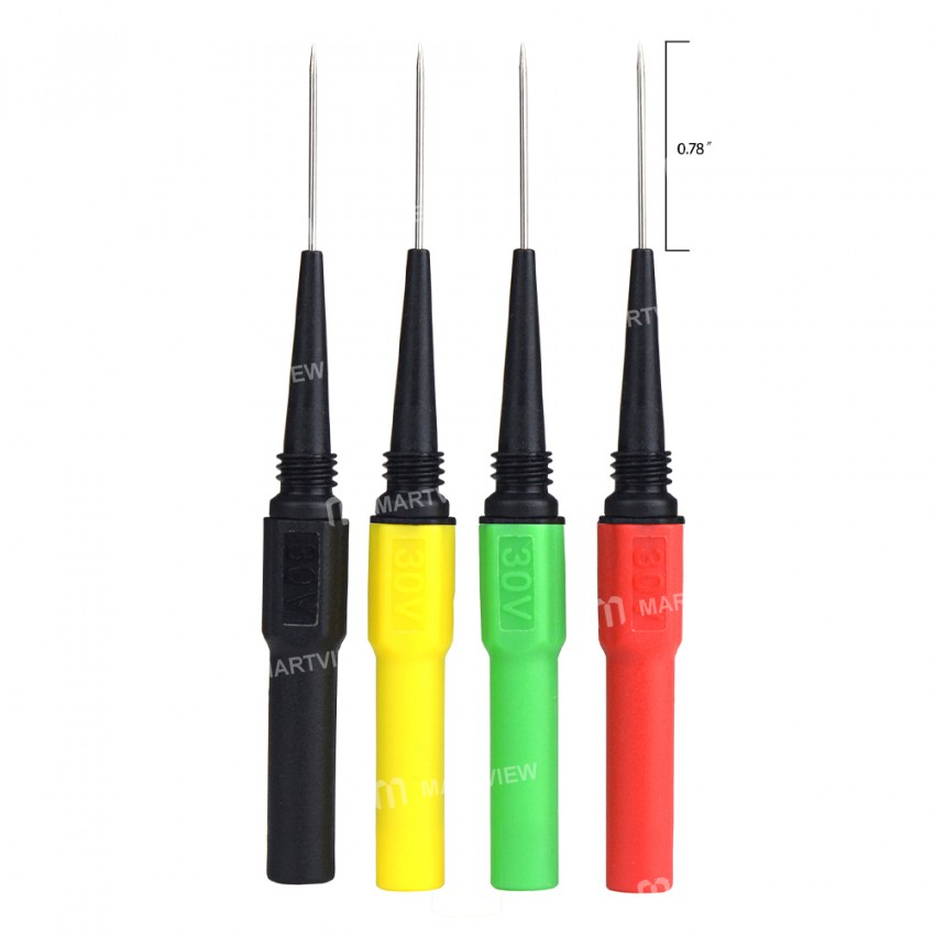0.7mm Multimeter Pen Mini Piercing Probes Kit - 4Pcs