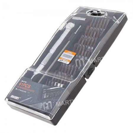JAKYMY JM-8166 61 in 1 S2 Screwdriver Kits Repair Adjustable Aluminum Alloy Hand Tools Kit for Mobile Phone Computer Electronic Model Jewelry DIY Repair