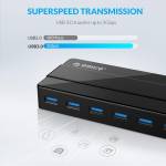 Orico H7928-U3 7-Port Superspeed USB 3.0 HUB with 12V Power Adapter for Desktop Computer Laptop