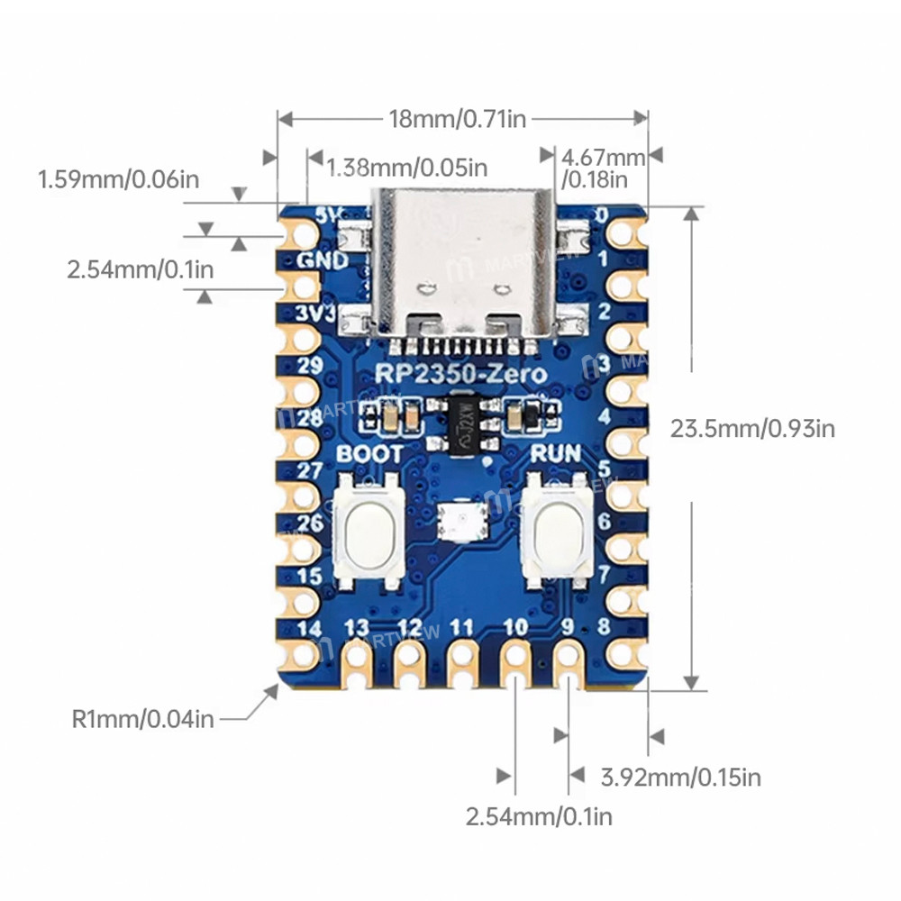 rp2350 zero-mini-development-board-equipped-with-raspberry-pi-rp2350a-microcontroller-chip-3