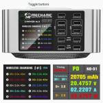 mechanic x-power-series-multiport-digital-display-usb-charger-station-with-wireless-charging-3