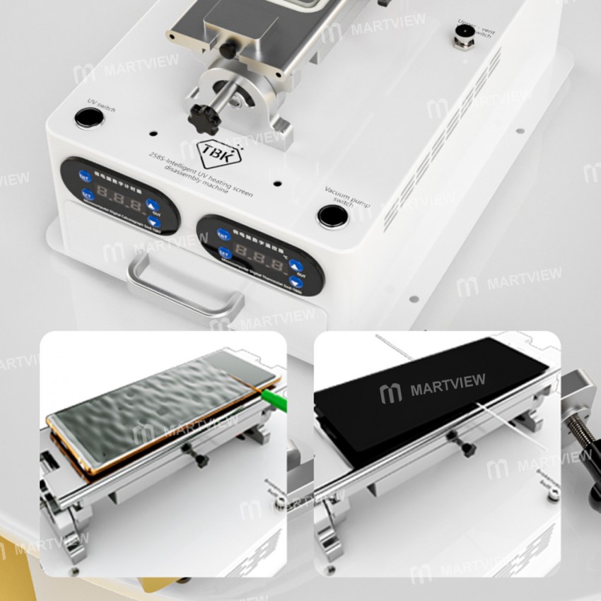 tbk 258s-multifunctional-7-inch-mobile-phone-screen-heating-separator-machine-with-uv-curing-box-12