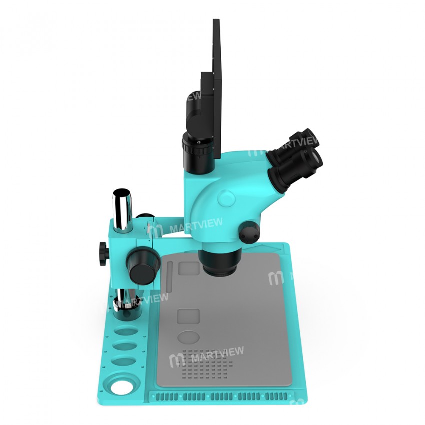 RF4 RF-6565TVD2-YS010W 6.5-65X Trinocular Zoom Stereo Microscope Workbench with 10-inch HD Monitor
