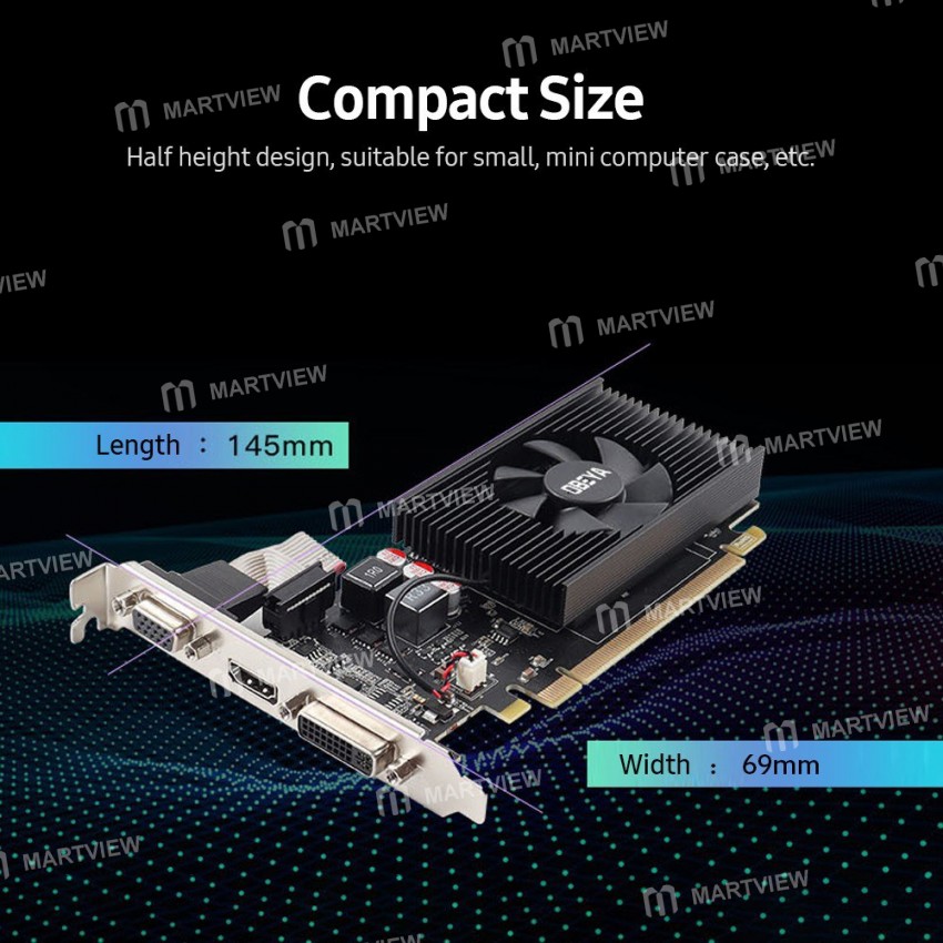 Obeya GT730 4G Gaming Graphic Card 4G / 128bit / GDDR3 Memory with DVI-D+HD+VGA Output Ports