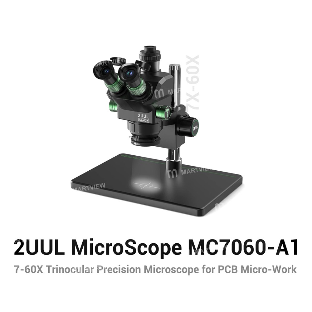 2uul microscope-mc7060-a1-7-60x-synchronous-zoom-trinocular-microscope-for-pcb-micro-work-2