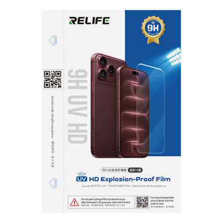 Relife GF-18 9H 7-inch Scratch-resistant / High-definition clarity / Oil-repellent Hydrogel Film - 25Pcs