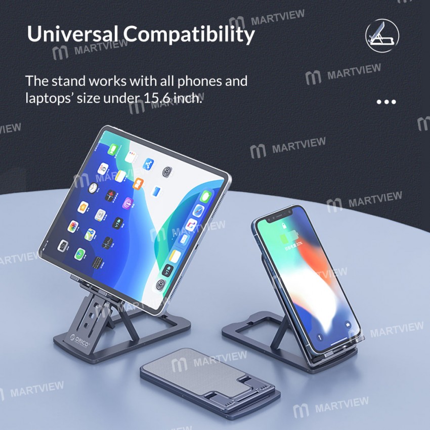 Orico MPH02 Metal or ABS Foldable Mobile Phone Stand for iPhone / Xiaomi / Samsung / Huawei