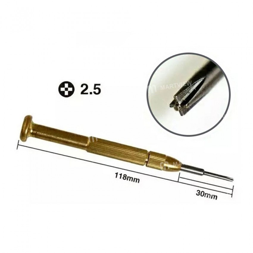 High-Precision Copper Handle Foxconn Special Screwdriver Wolve Pentalobe 0.8 Y 0.6 Convex cross 1.25
