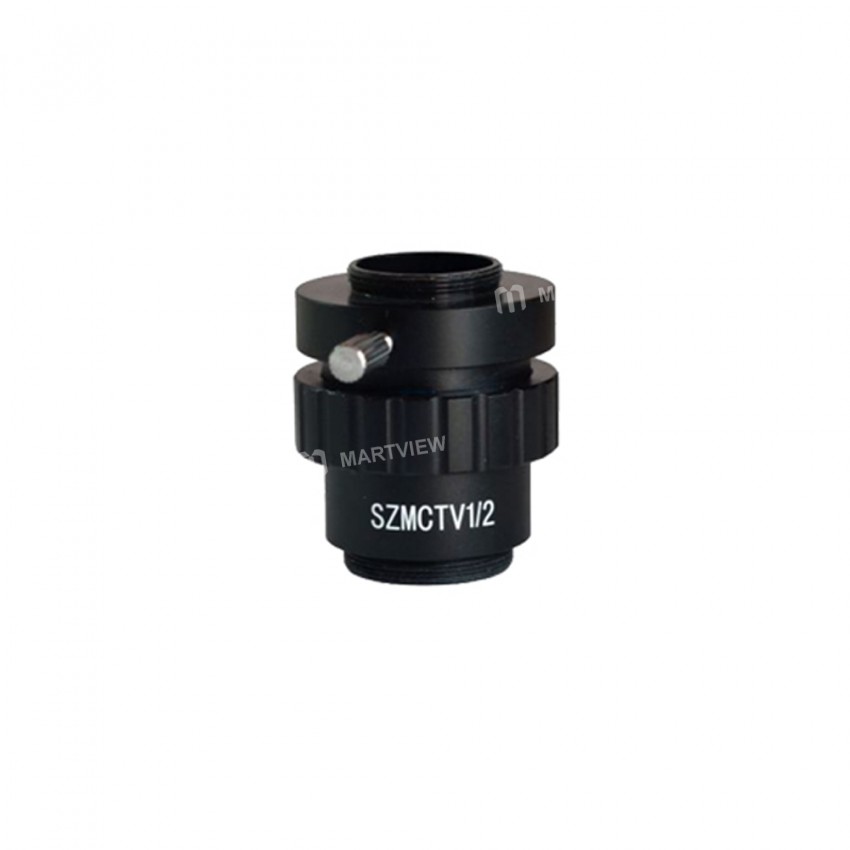 SZMCTV 1 / 2 1 / 3 0.5X 1X C-mount Adapter Lens for Simul-Focal Trinocular Stereo Microscope