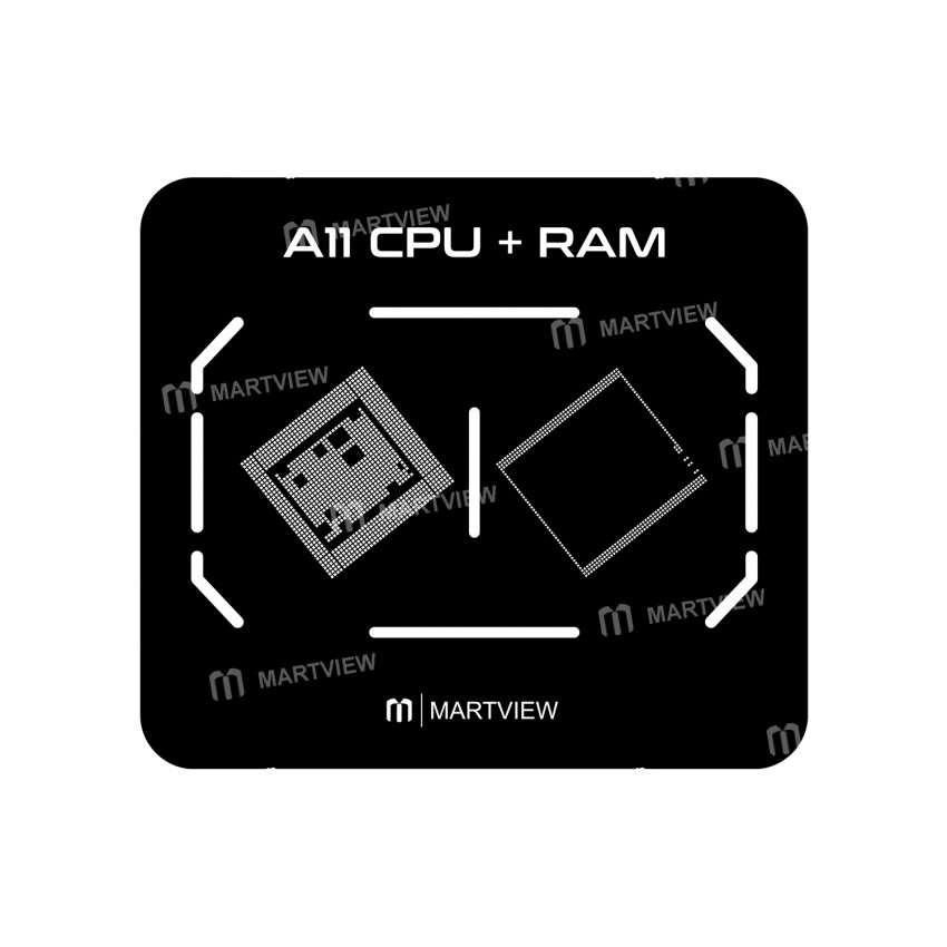 Martview RB-02 7in1 CPU Reballing Stencil Full Set for iPhone A8 A9 A10 A11 A12 A13 A14 - Malaysia