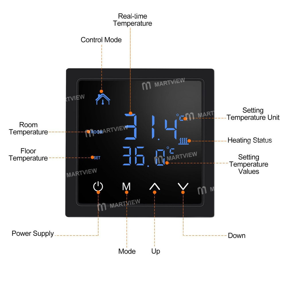 smart thermostat-16a-floor-heating-temperature-controller-with-led-touch-screen-85-265v-electric-hea