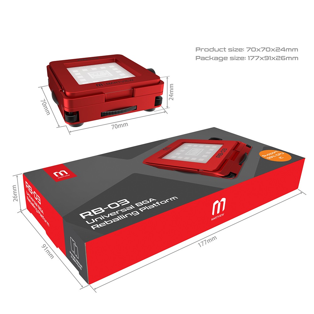 martview rb-03-mulit-funcions-automatic-positioning-universal-bga-reballing-station-holder-template