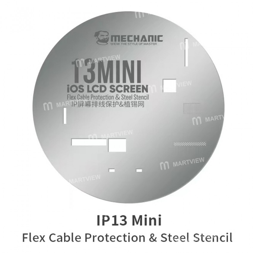 Mechanic iOS LCD Screen IC Flex Cable Protection & Steel Stencil for iPhone 11 to 13 Pro Max
