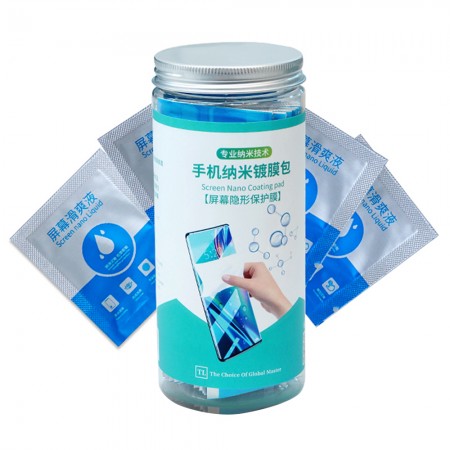 Tuoli Universal Transparent Anti-Fingerprint Screen Clean Nano Coating Pad for Mobile Phone / Tablet - Can ONLY ship within China address