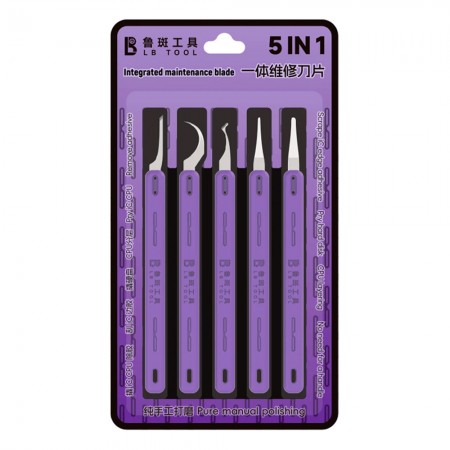 LB Tool 5-in-1 Integrated Maintenance Blades Set for Cutting / Glue Removal / Disassembly