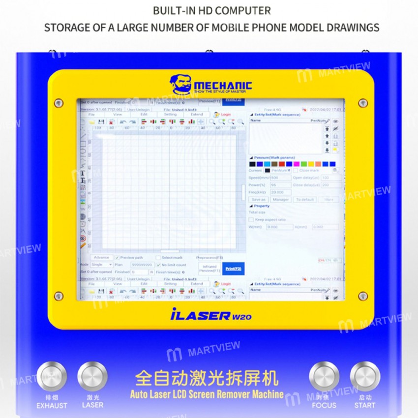 mechanic ilaser-w20-20w-fully-automatic-laser-lcd-screen-removal-marking-machine-7