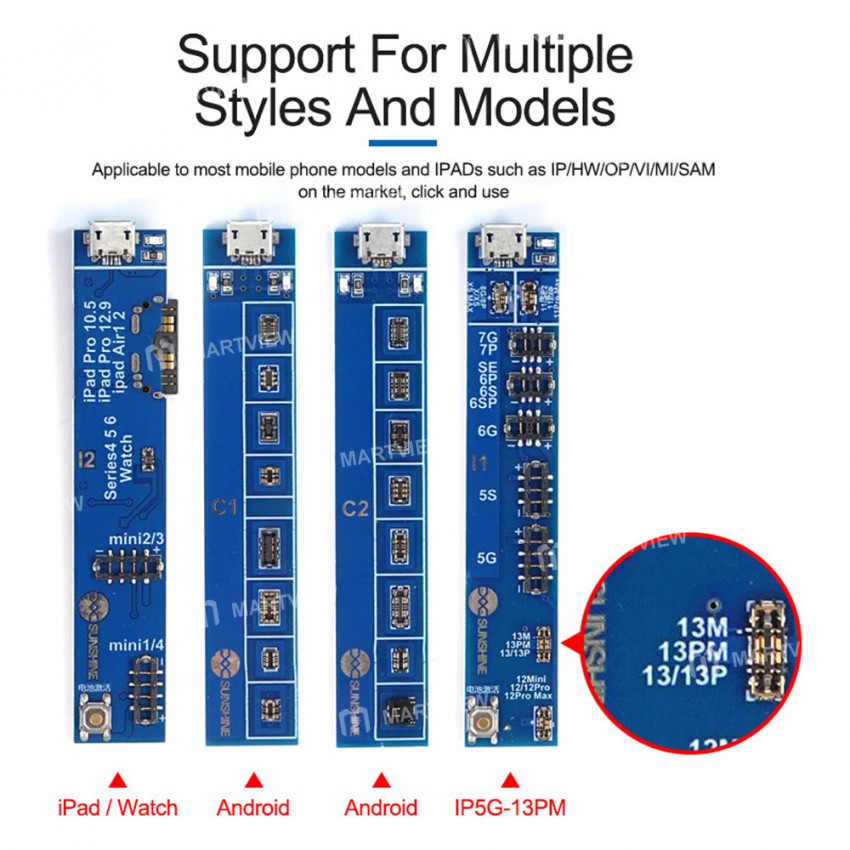 Sunshine SS-909 V7.0 Universal Battery Intelligent Activation Board for iPhone Android Repair