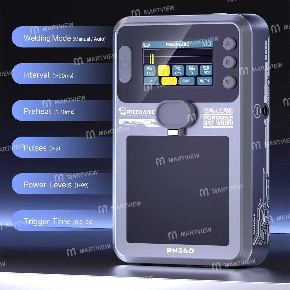 mechanic pn360-portable-manual-auto-double-pulse-digital-display-battery-spot-welder-3