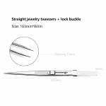multi purpose-non-slip-stainless-steel-tweezers-with-clip-fastener-3