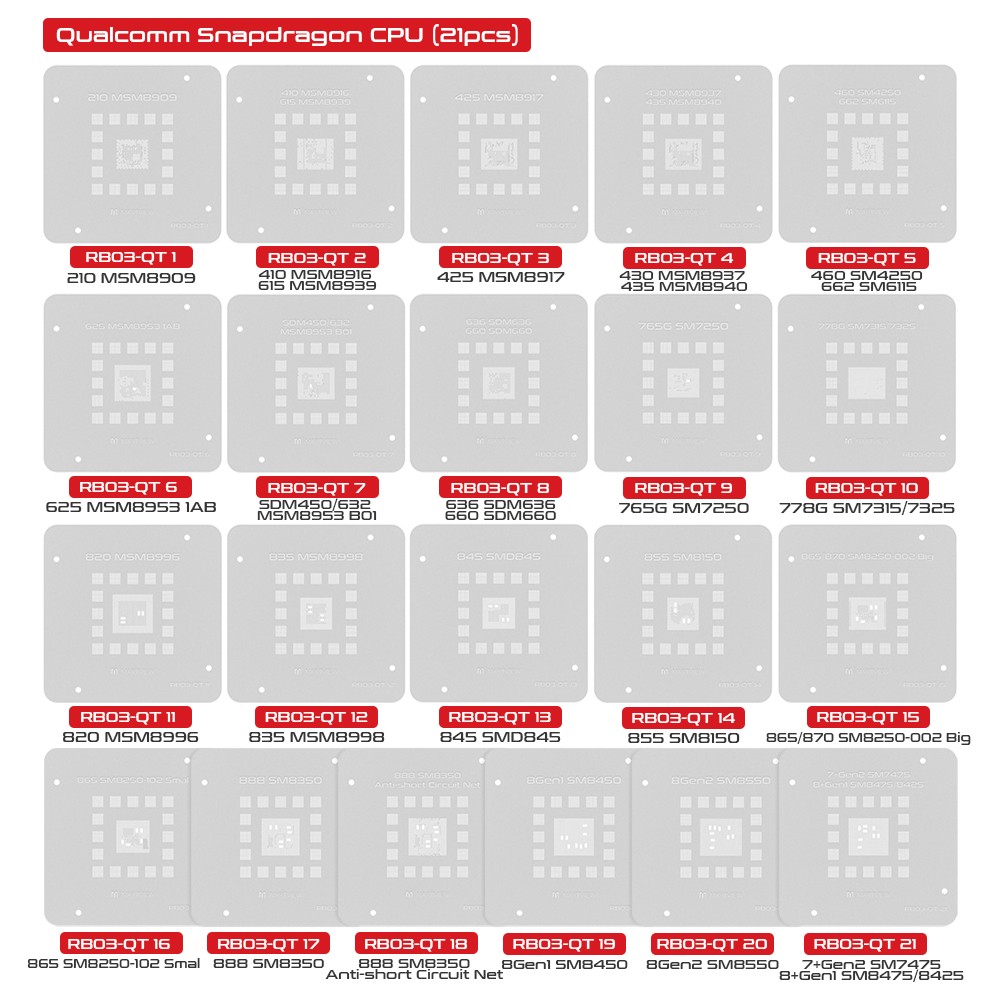 qualcomm snapdragon-cpu-21pcs