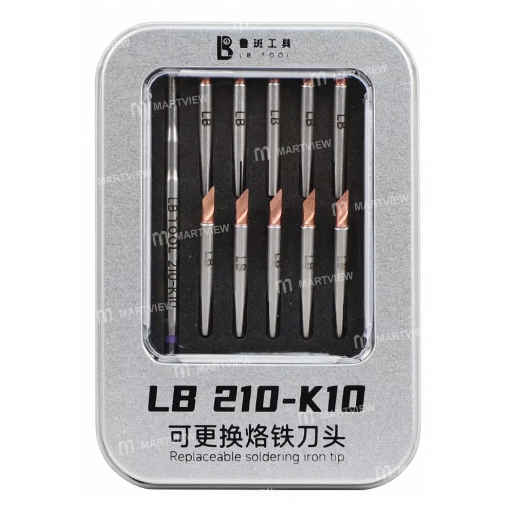 lb tool-210-k10-c210-heating-core-with-10pcs-replaceable-knife-type-head-for-camera-soldering-repair