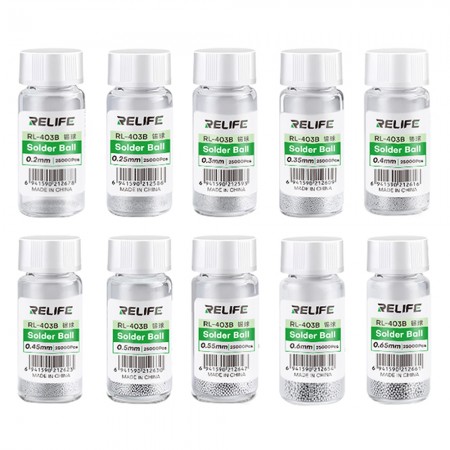 Relife RL-403B 183°C Multi-specification 0.2 to 0.65mm Leaded Solder Balls - 25000Pcs