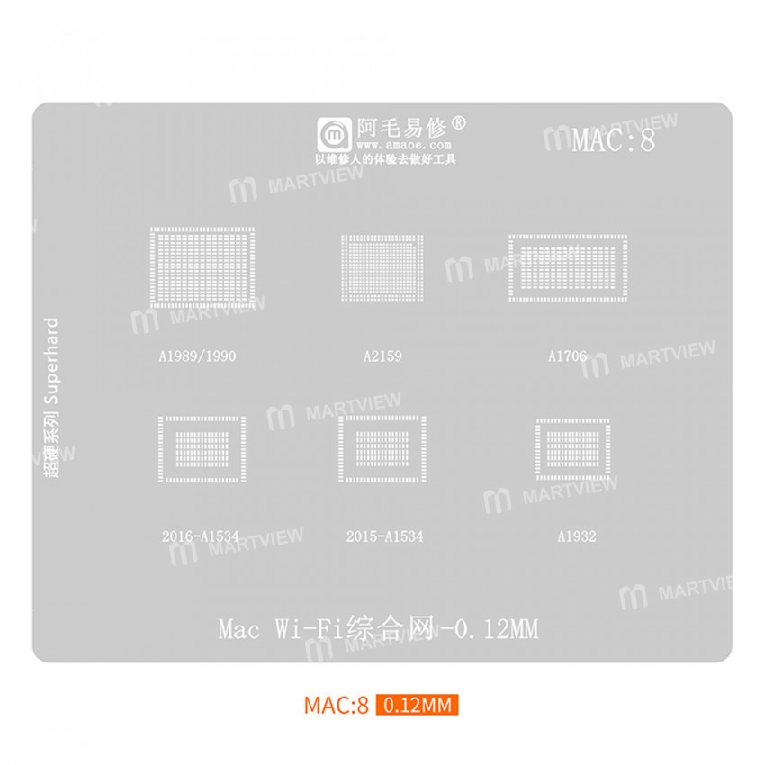 Amaoe MAC Series 9-in-1 BGA Reballing Stencil Set for MacBook