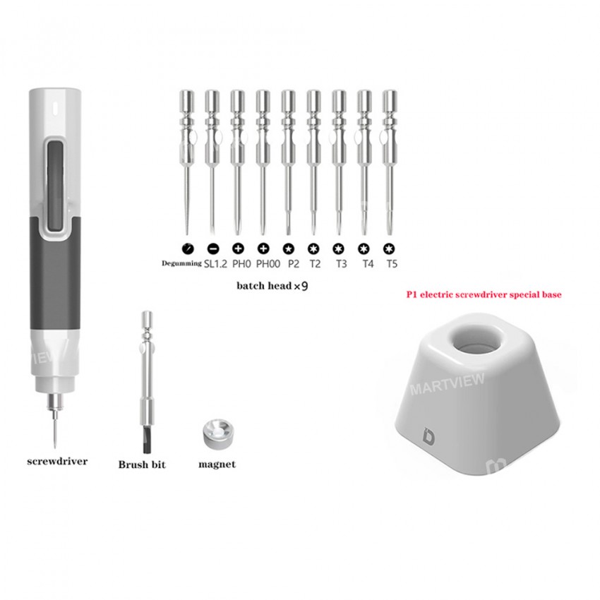 xiaodong p1-brushless-electric-screwdriver-combination-set-replaceable-batch-tip-with-charging-base-