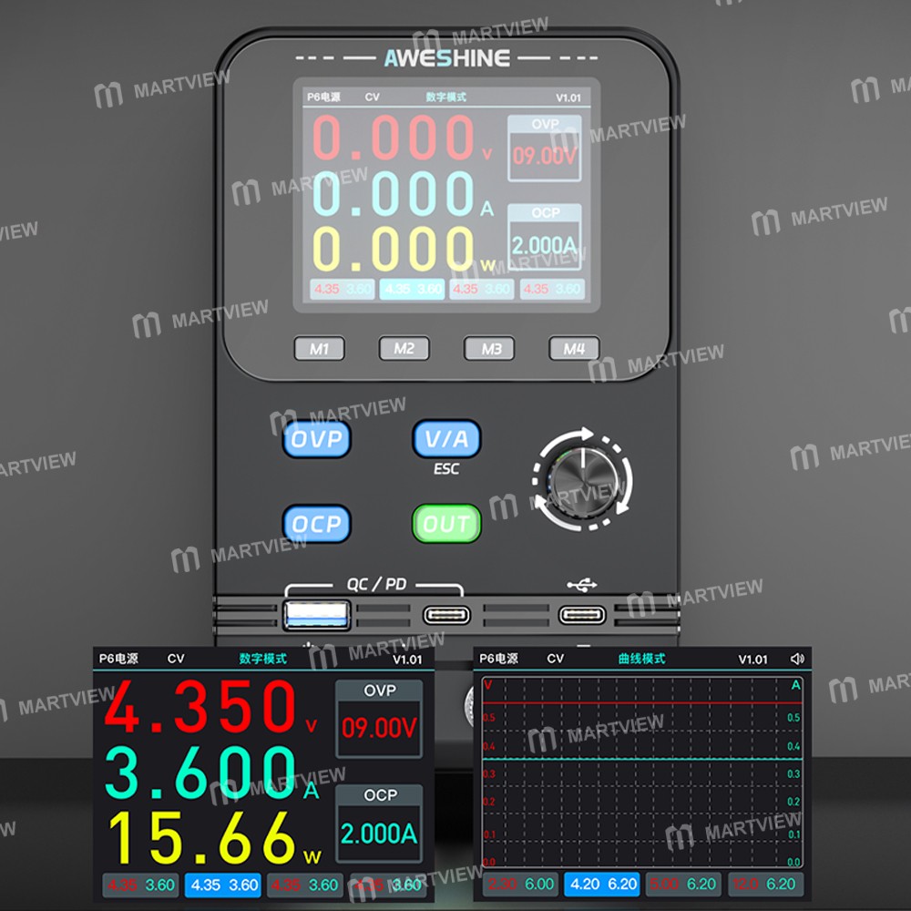 aweshine p6-32v-6a-high-precision-cnc-programmable-intelligent-dc-regulator-power-supply-6