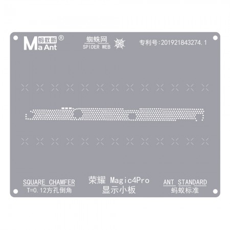 MaAnt 0.12mm Display Small Board BGA Reballing Stencil for Honor Magic 4 Pro