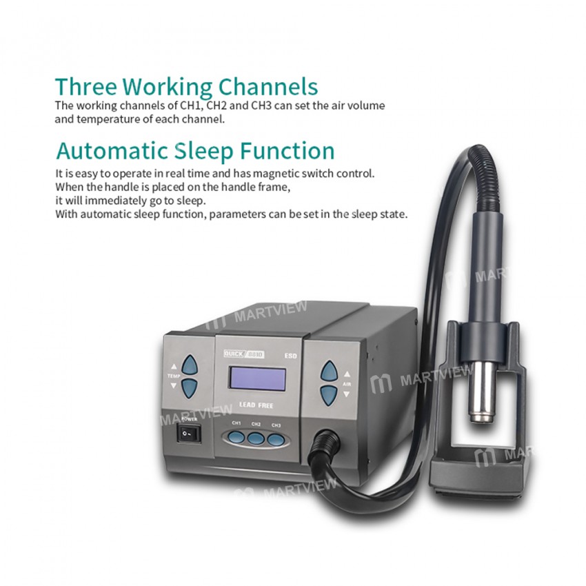 Quick 881D LED Display Hot Air Rework Station Lead-free Soldering Station