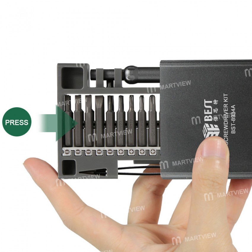 BST-8934A 50-in-1 High-precision Precision Magnetic S2 Screwdriver Set for Phone / Watch / PC Repair
