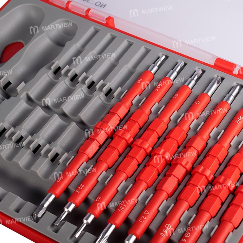 3017 26-in-1 Precision Removable Magnetic Insulated Screwdriver Set for Household Repair