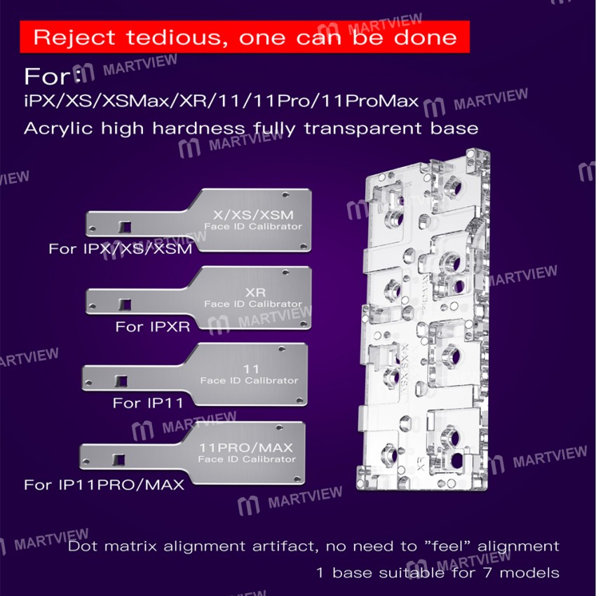 i2C 7in1 Lattice Alignment Calibratior Face ID Camera Flex Cable Repair Alignment Fixture Holder for