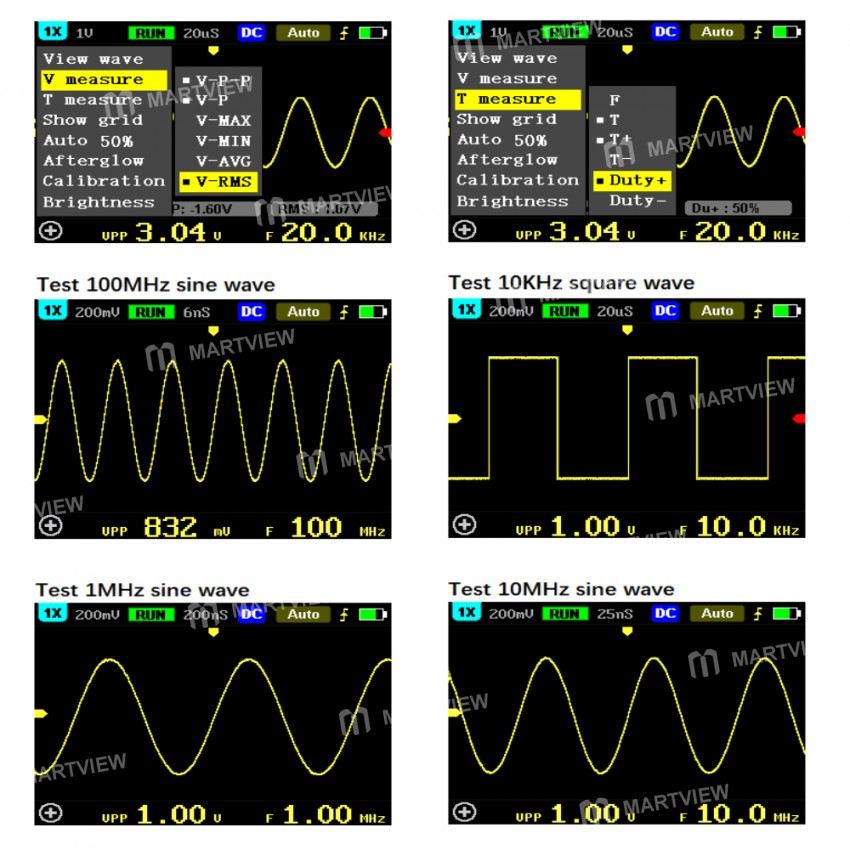 Fnirsi-5012H Portable Digital Oscilloscope 500MS / s Sampling Rate 100MHz Analog Bandwidth
