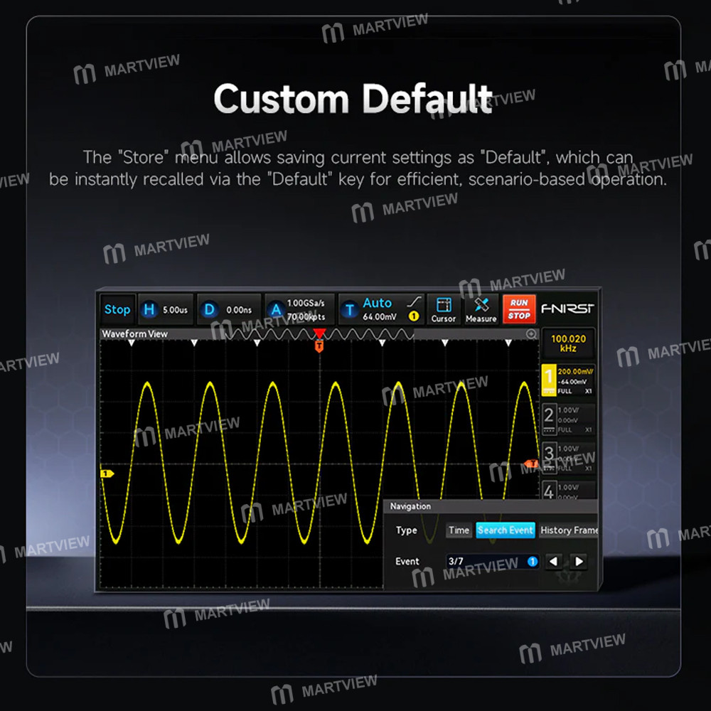 fnirsi dpof1204-200mhz-1gsa-s-4-channel-high-refresh-rate-desktop-digital-fluorescence-oscilloscope-