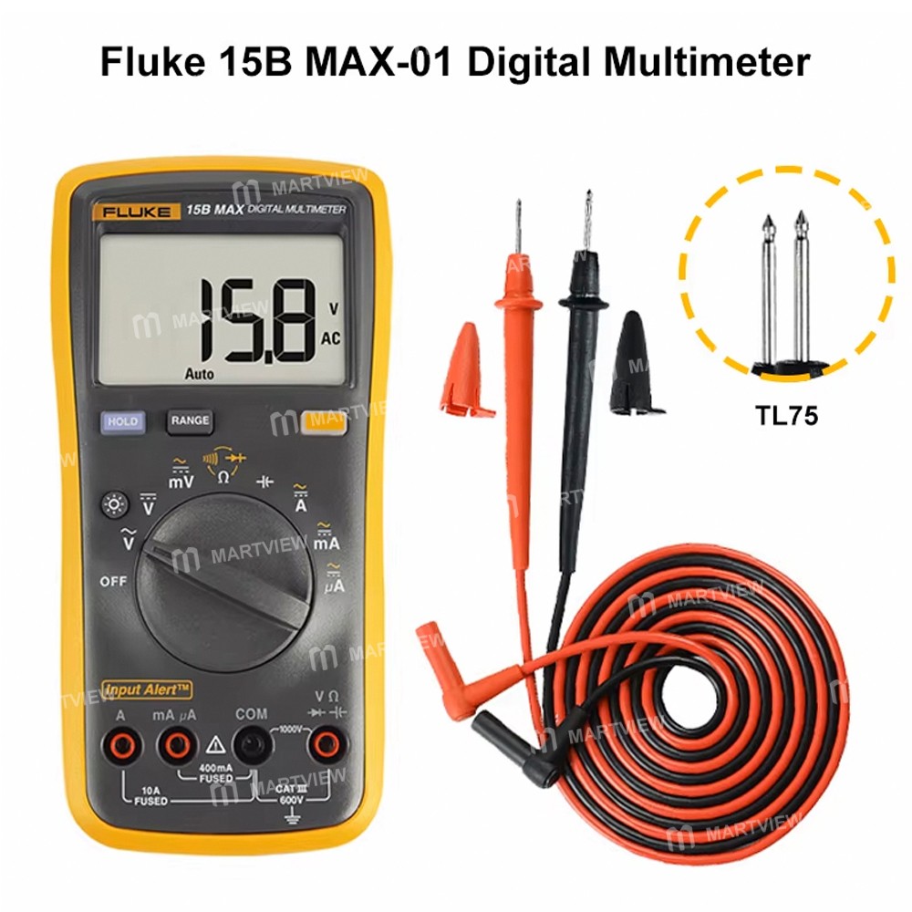 Fluke 15B Max / 17B Max Auto Range Digital Multimeter with Temperature Measurement